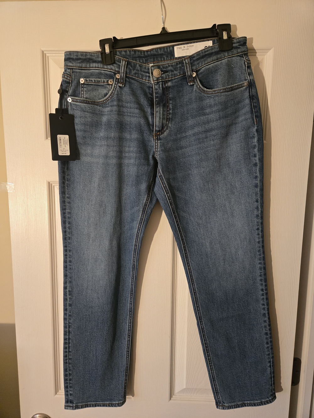 rag & bone Slim Straight Jeans in Light Blue Wash